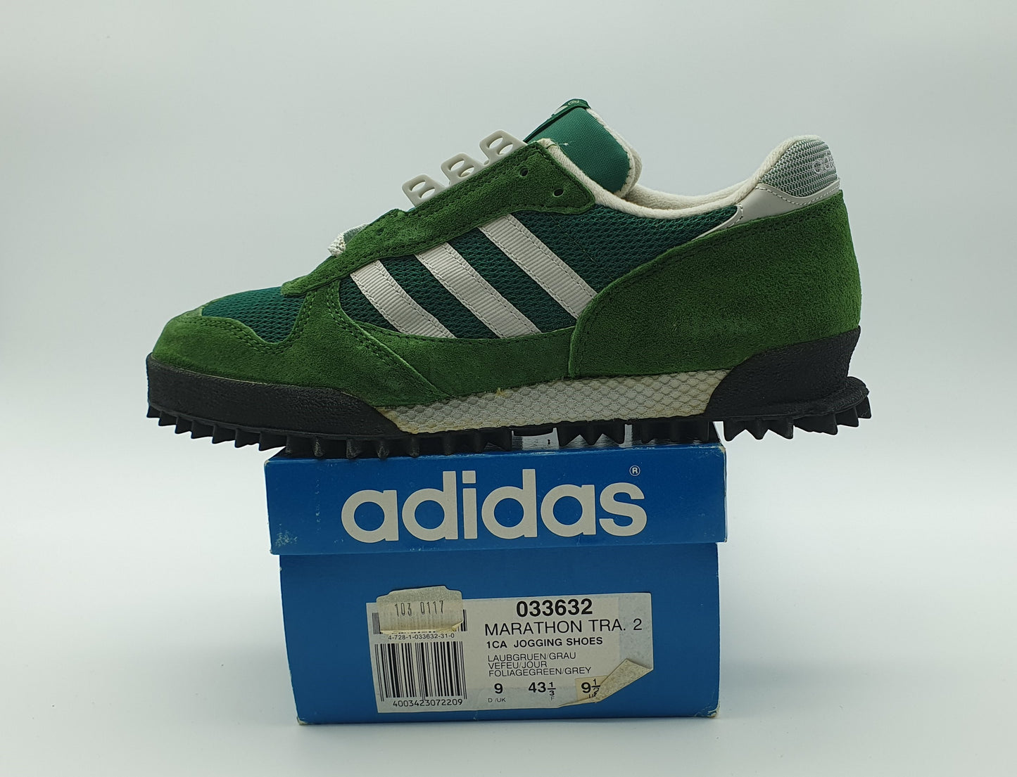 *NEU* Vintage 1991 Adidas Marathon TR 2 Grün UK 9 / EUR 43 1/3