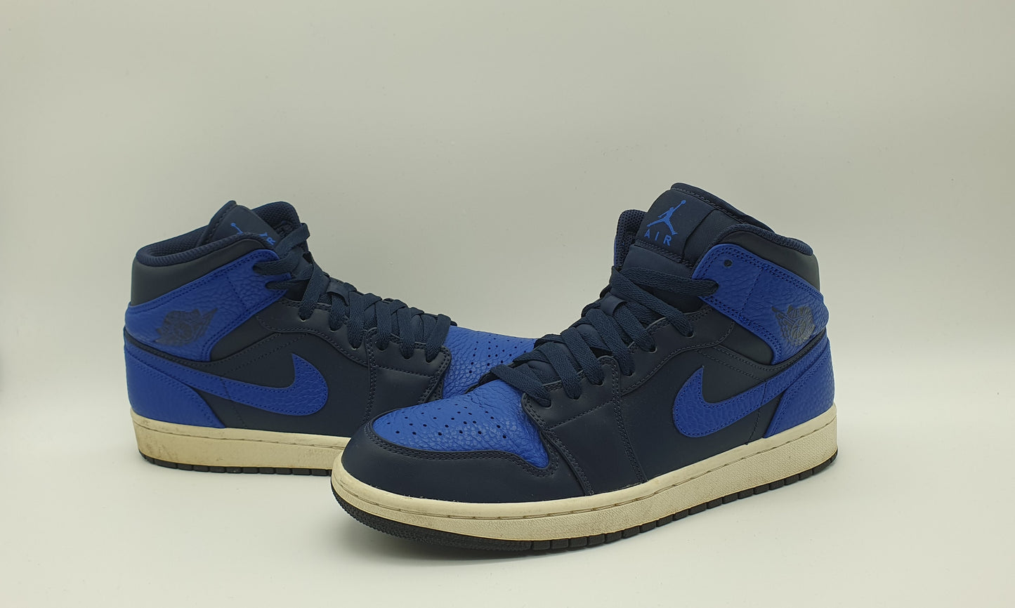*TOP* 2017 Nike Air Jordan 1 Mid 'Royal Blue' Blau Gr. UK 7,5 / EUR 42