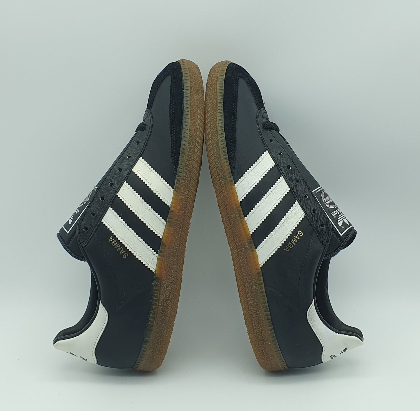 *BNIB* Vintage 1980s Adidas Samba black Made in West Germany UK 8.5 / EUR 42 2/3