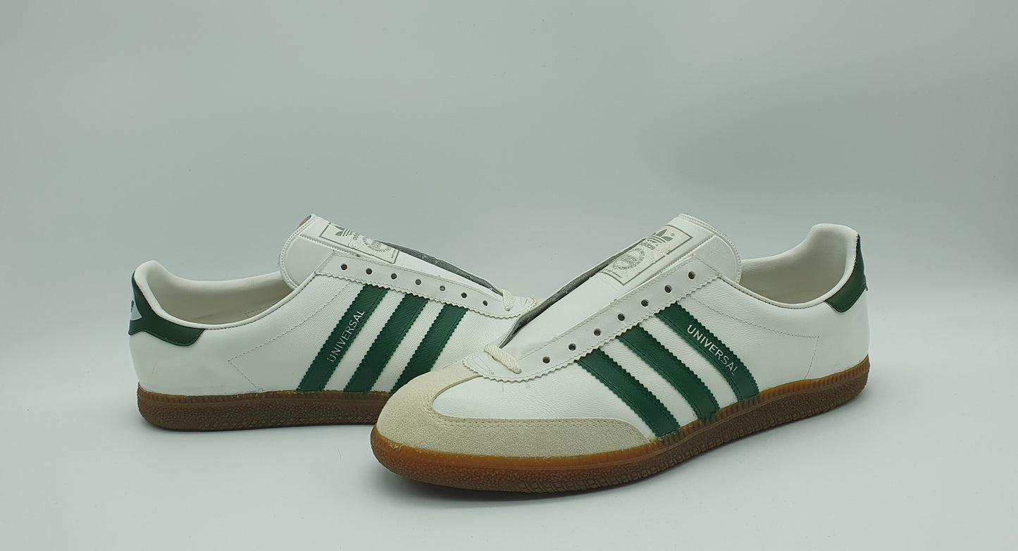 *NEW* Vintage 1980s Adidas Universal with green stripes UK 11 / EUR 46