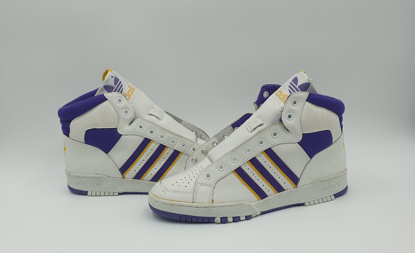 *NEU* Vintage 1980er Adidas Connector Hi Lakers UK 9,5 / EUR 44