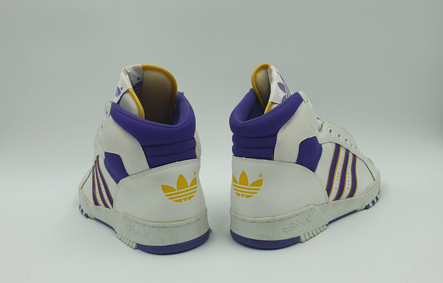 *NEU* Vintage 1980er Adidas Connector Hi Lakers UK 9,5 / EUR 44