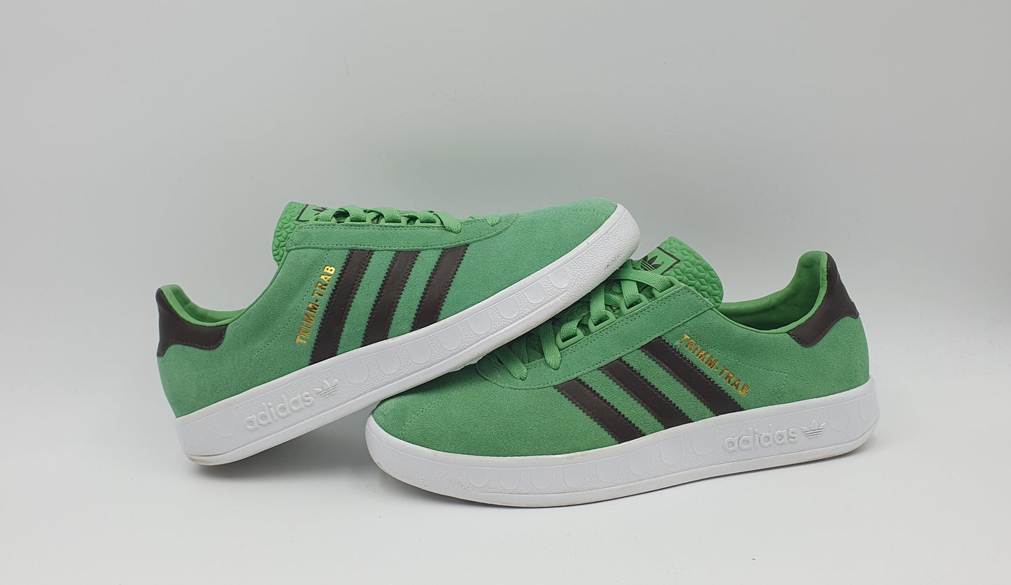 2009 Adidas Trimm Trab Retro Grün Gr. UK 10 / EUR 44 2/3