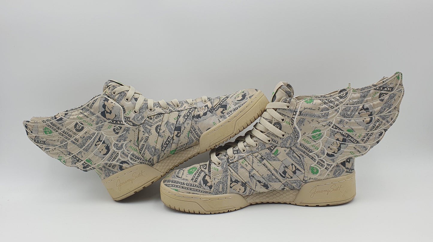 *VGC* 2013 Adidas JS Wings 2.0 'Money' Jeremy Scott UK 8.5 / EUR 42 2/3