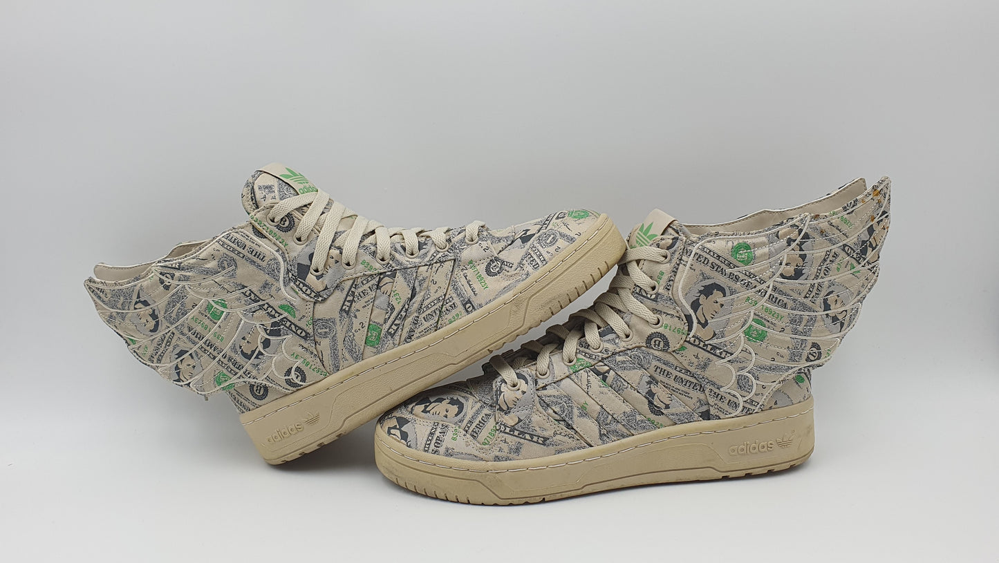 *VGC* 2013 Adidas JS Wings 2.0 'Money' Jeremy Scott UK 8.5 / EUR 42 2/3