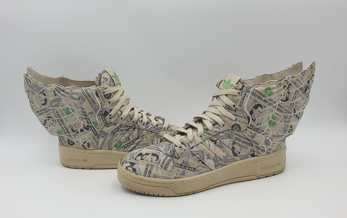 *TOP* 2013 Adidas JS Wings 2.0 'Money' Jeremy Scott Gr. UK 8,5 / EUR 42 2/3