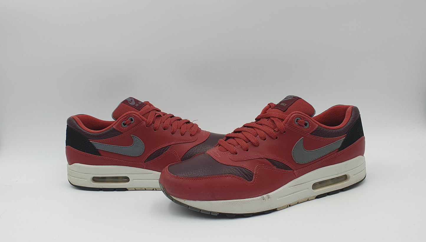 *VGC* 2014 Nike Air Max 1 Leather 'Burgundy' UK 9.5 / EUR 44.5