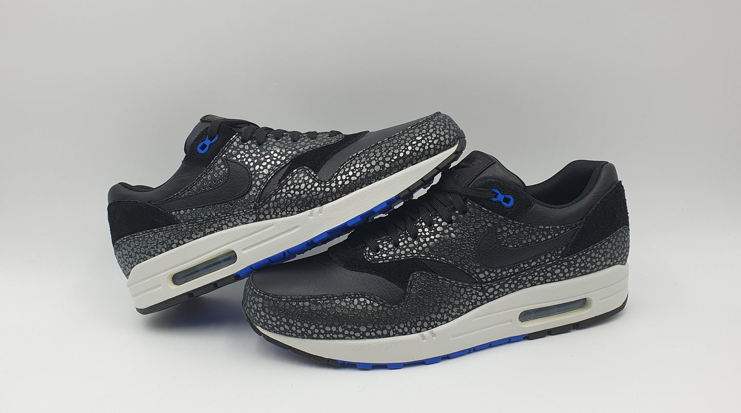*VGC* 2014 Nike Air Max 1 'Black Safari' UK 10 / EUR 45