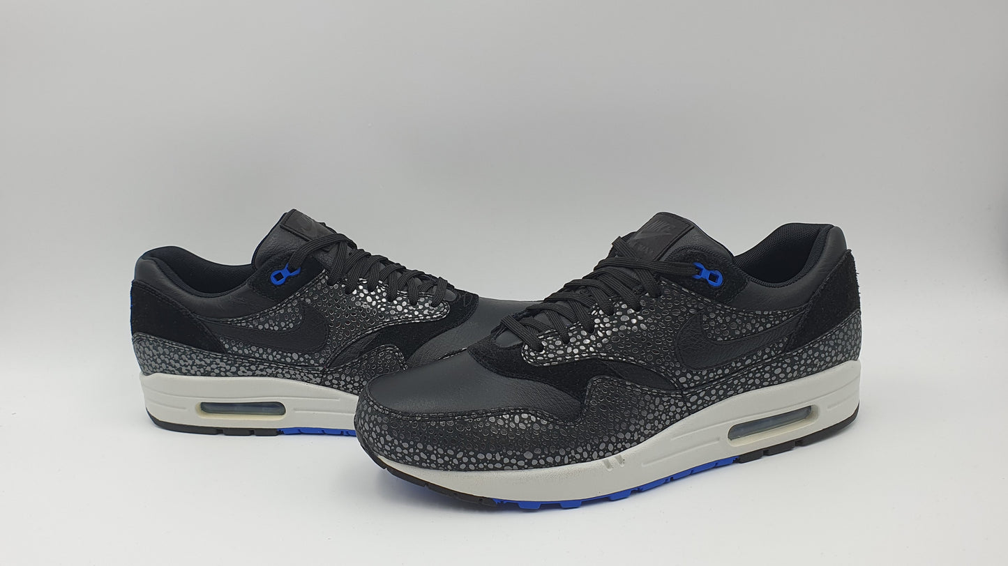 *TOP* 2014 Nike Air Max 1 'Black Safari' Gr. UK 10 / EUR 45