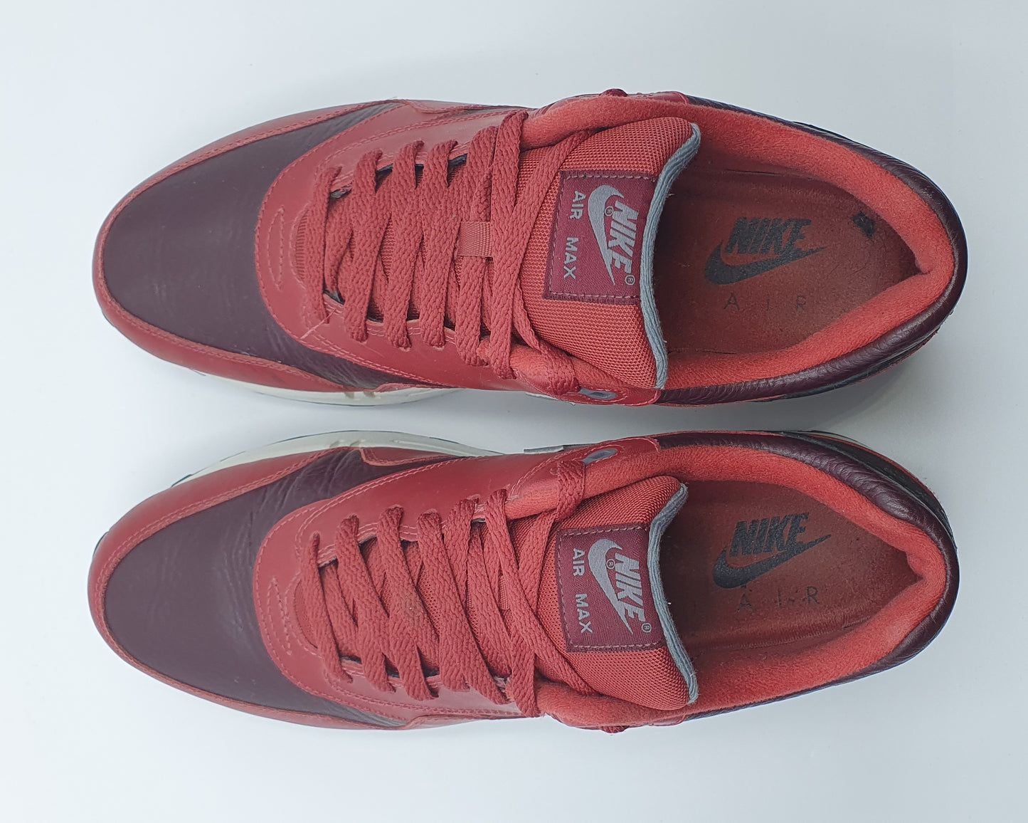 *TOP* 2014 Nike Air Max 1 Leder 'Burgundy' Gr. UK 9,5 / EUR 44,5