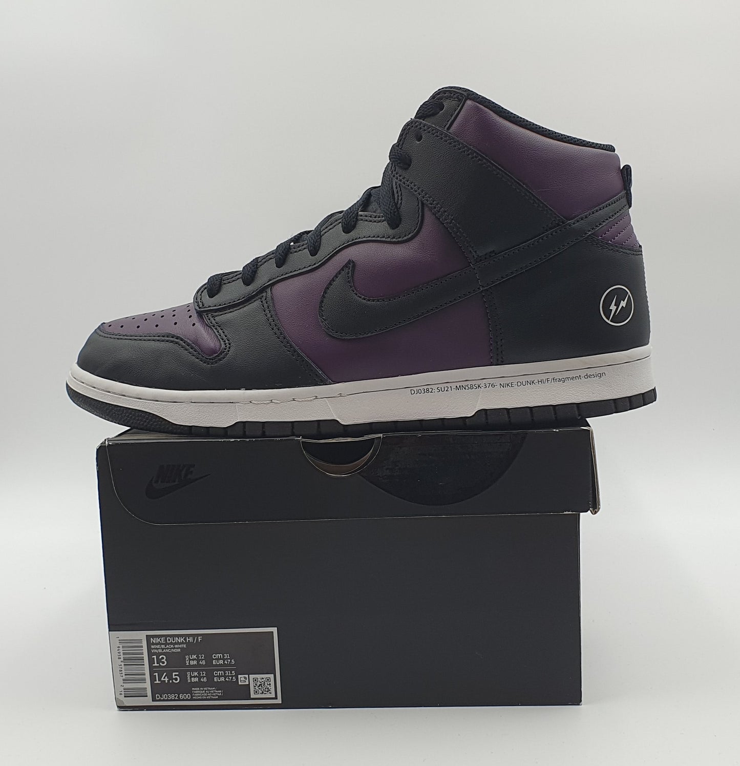 *VGC* 2021 Nike Dunk High X Fragment 'Beijing' UK 12 / EUR 47.5
