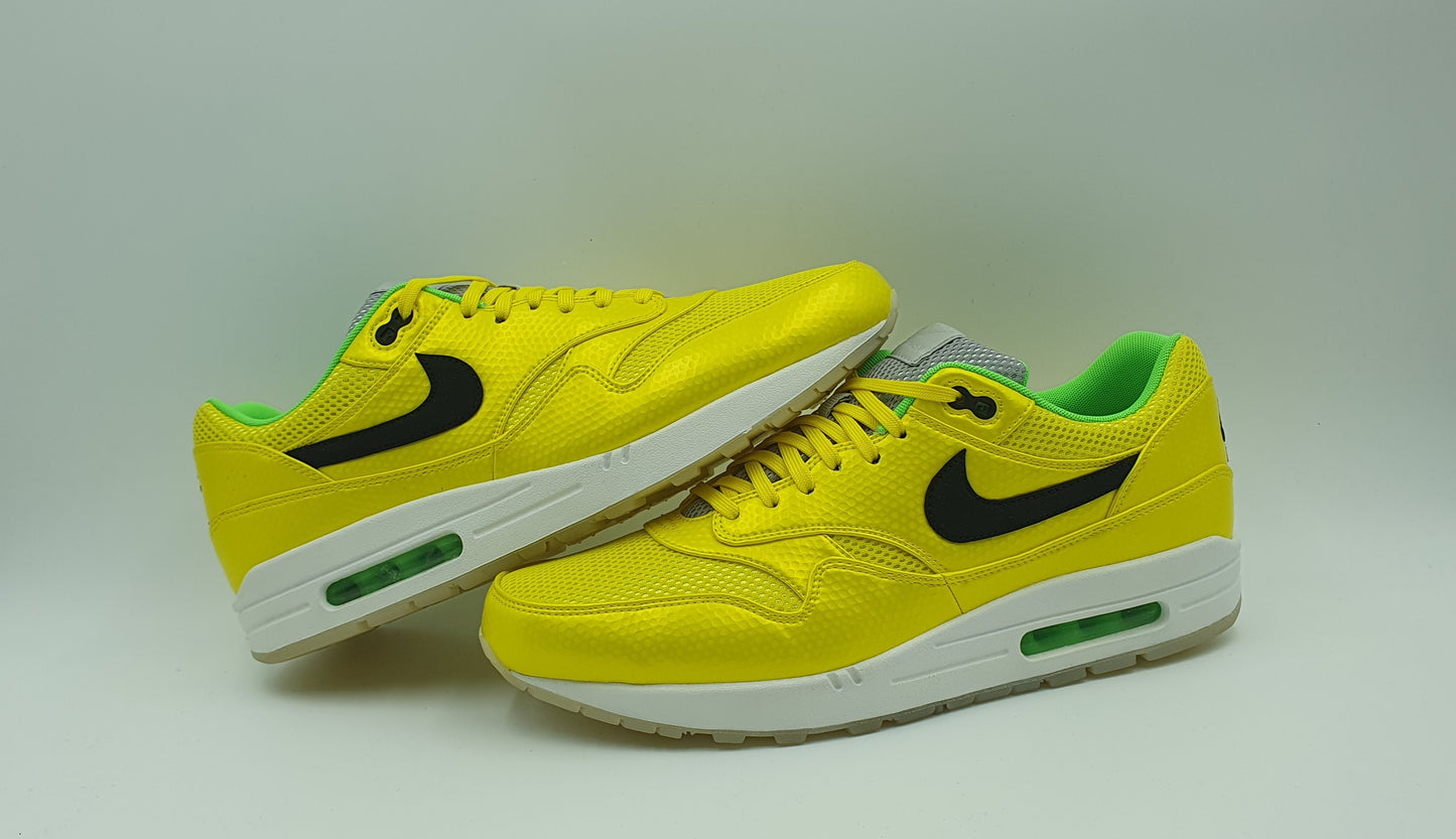 *LIKE NEW* 2014 Nike Air Max 1 FB PRM QS Yellow UK 12 / EUR 47.5