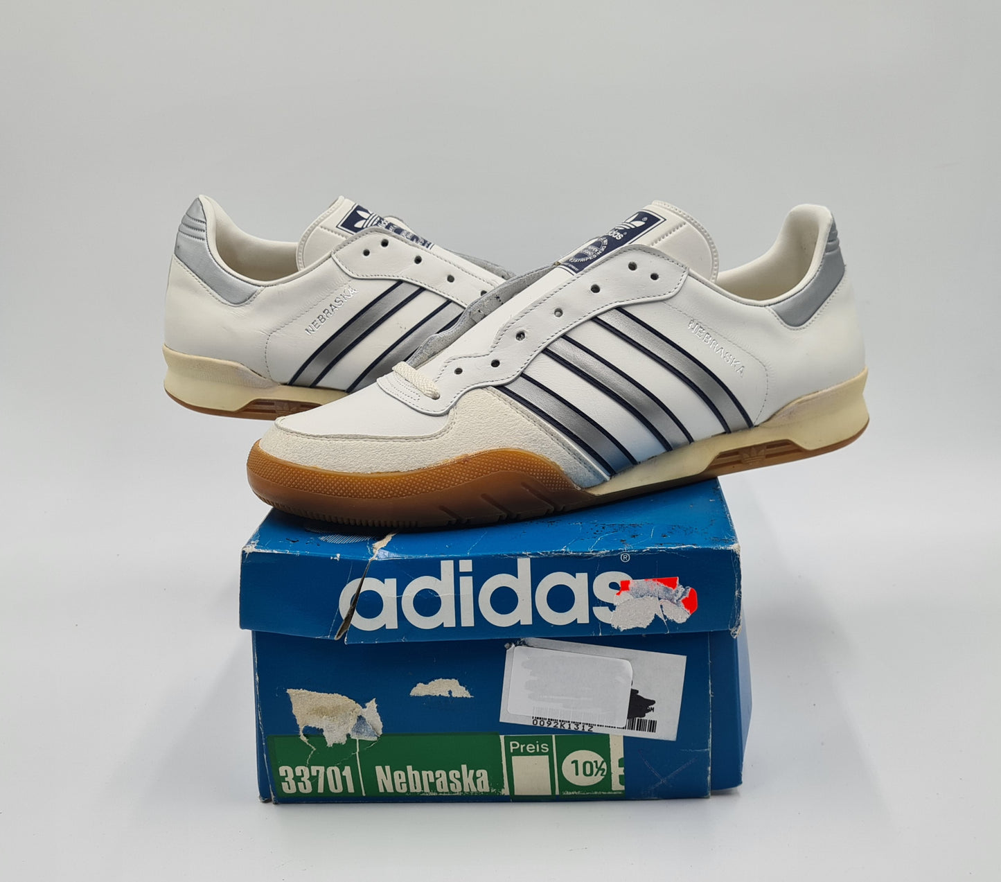 *NEU* Vintage 1980er Adidas Nebraska UK 10,5 / EUR 45 1/3