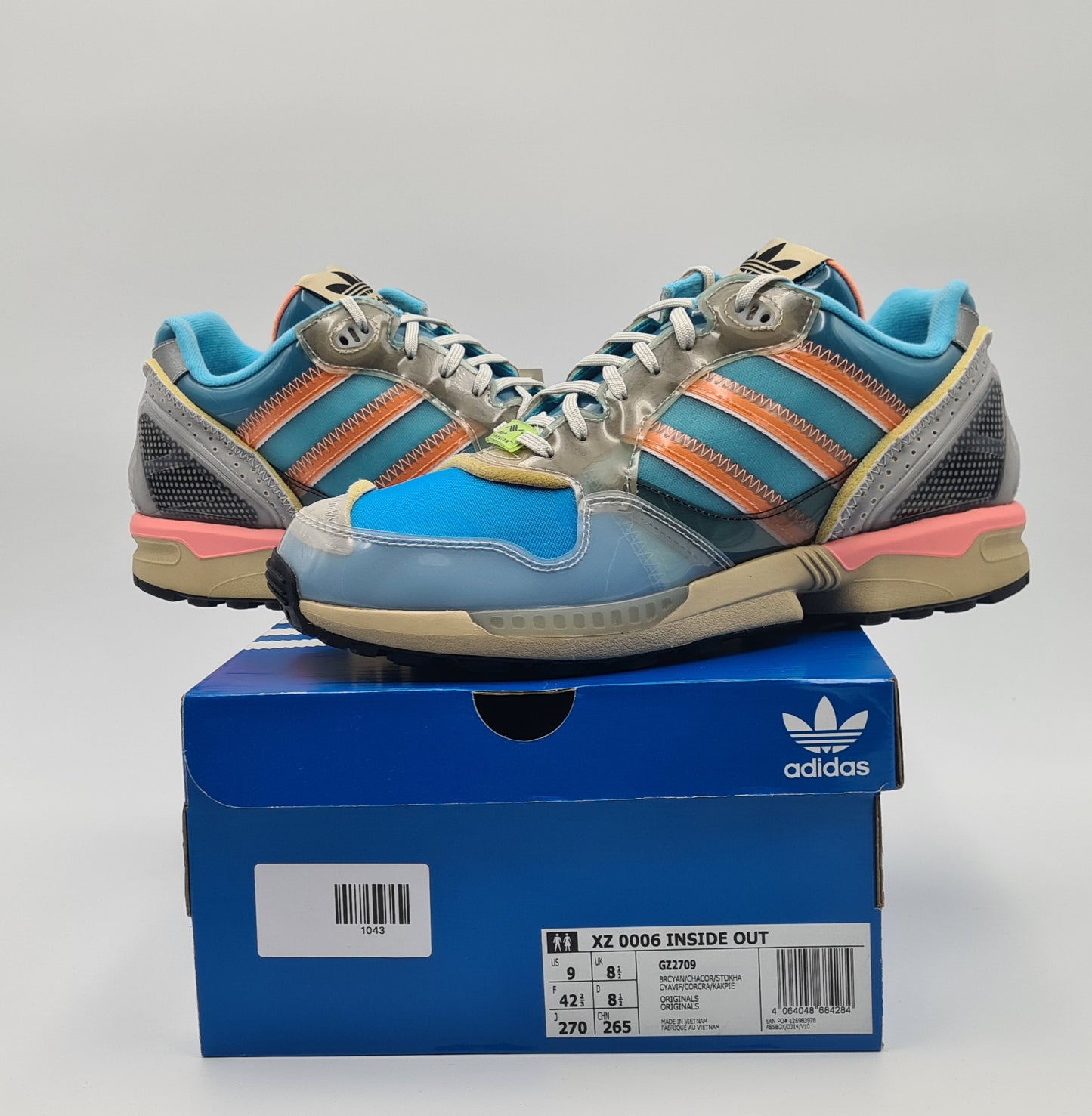 *NEU* 2021 Adidas ZX 6000 'Inside Out' XZ 0006 Gr. UK 8,5 / EUR 42 2/3