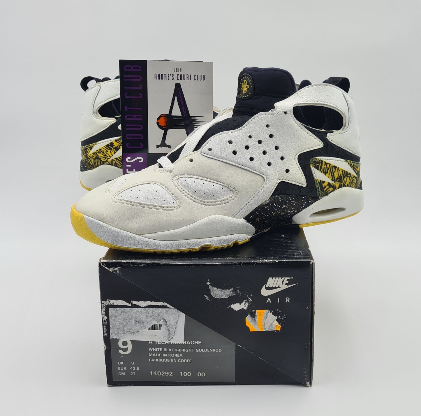 *NEW* Vintage 1992 Nike Air Tech Challenge Huarache Andre Agassi UK 8 / EUR 42,5