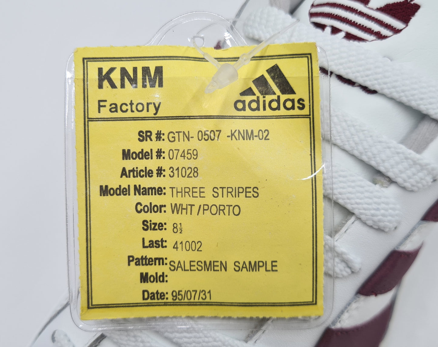 *BNIB* Vintage 1995 Adidas Three Stripes Unreleased Sample UK 8.5 / EUR 42 2/3