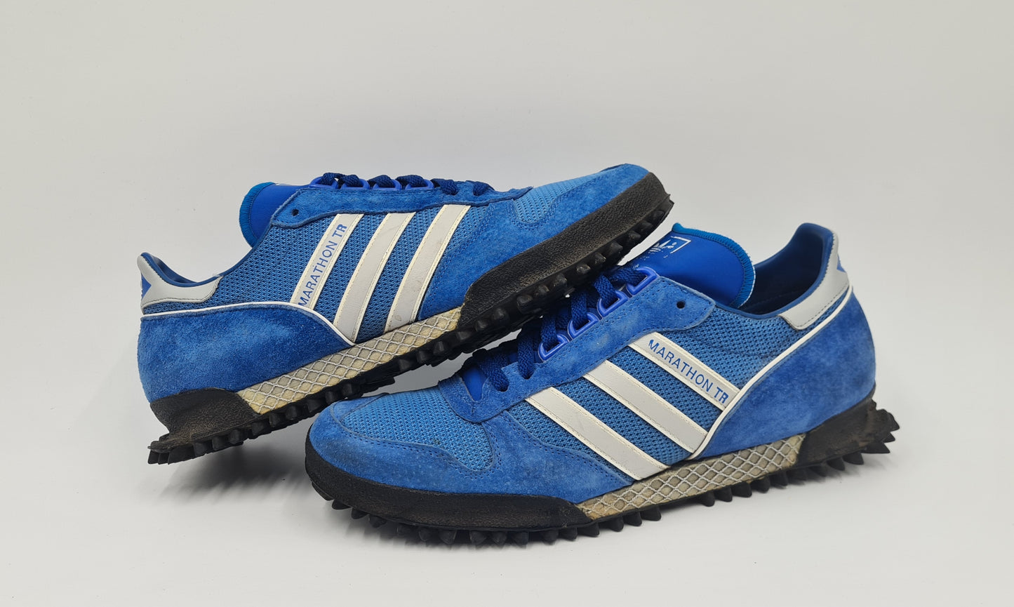 *VGC* Vintage 1980s Adidas Marathon TR Blue UK 9.5 / EUR 44