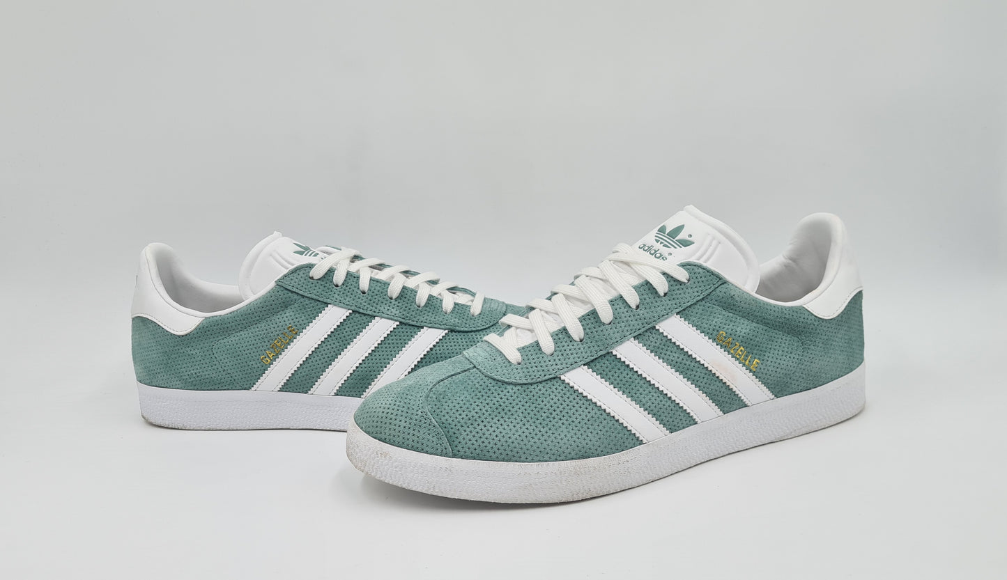 *Guter Zustand* 2016 Adidas Gazelle Retro Mintgrün Gr. UK 12 / EUR 47 1/3