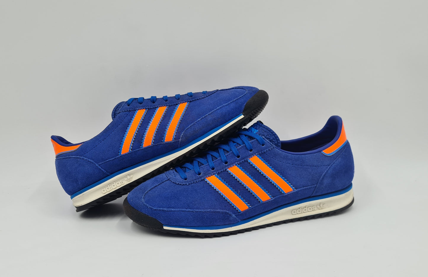 *LIKE NEW* 2020 Adidas SL 72 Retro Blue Orange Size UK 7.5 / EUR 41 1/3