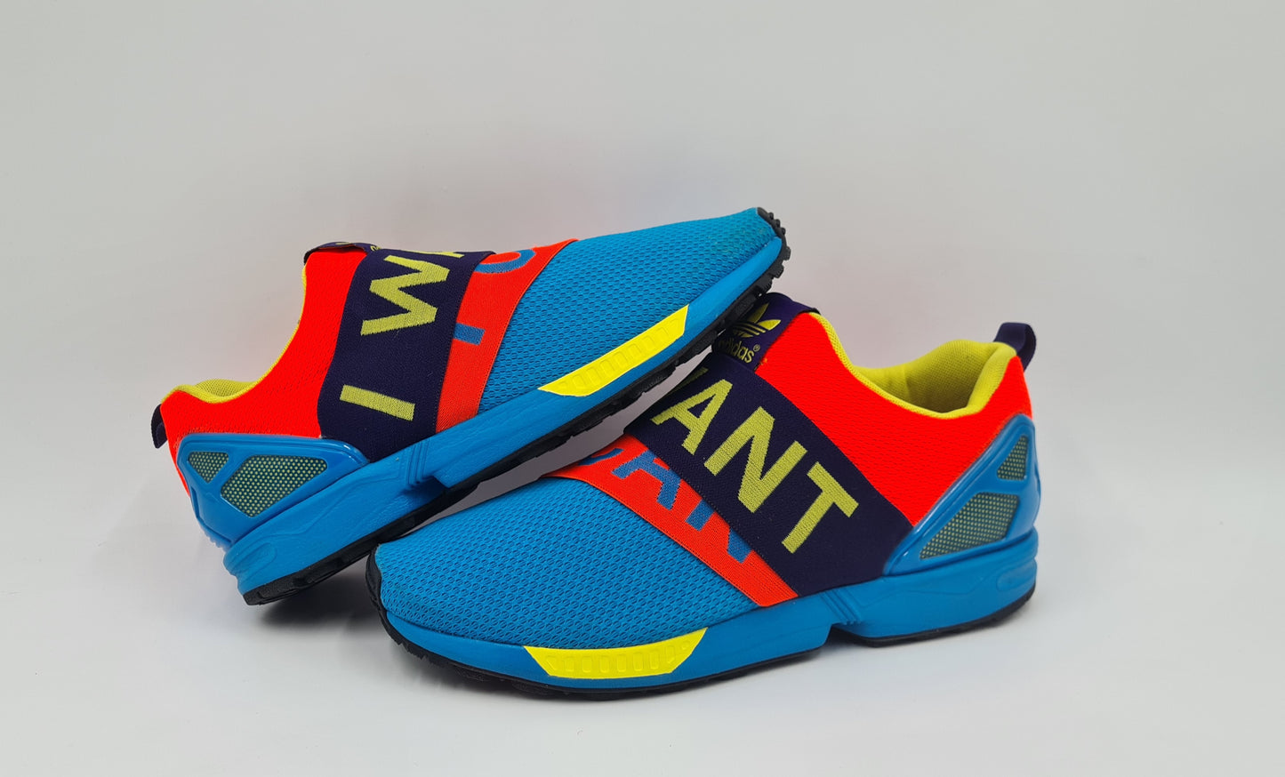 *VGC* 2014 Adidas ZX Flux Slip On Aqua" 'I WANT, I CAN' UK 8 / EUR 42