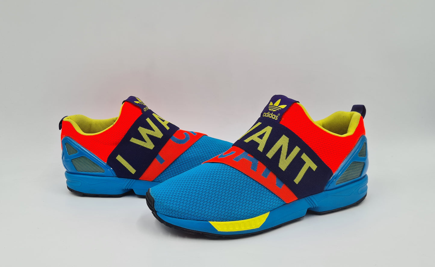 *TOP* 2014 Adidas ZX Flux Slip On Aqua" 'I WANT, I CAN' UK 8 / EUR 42