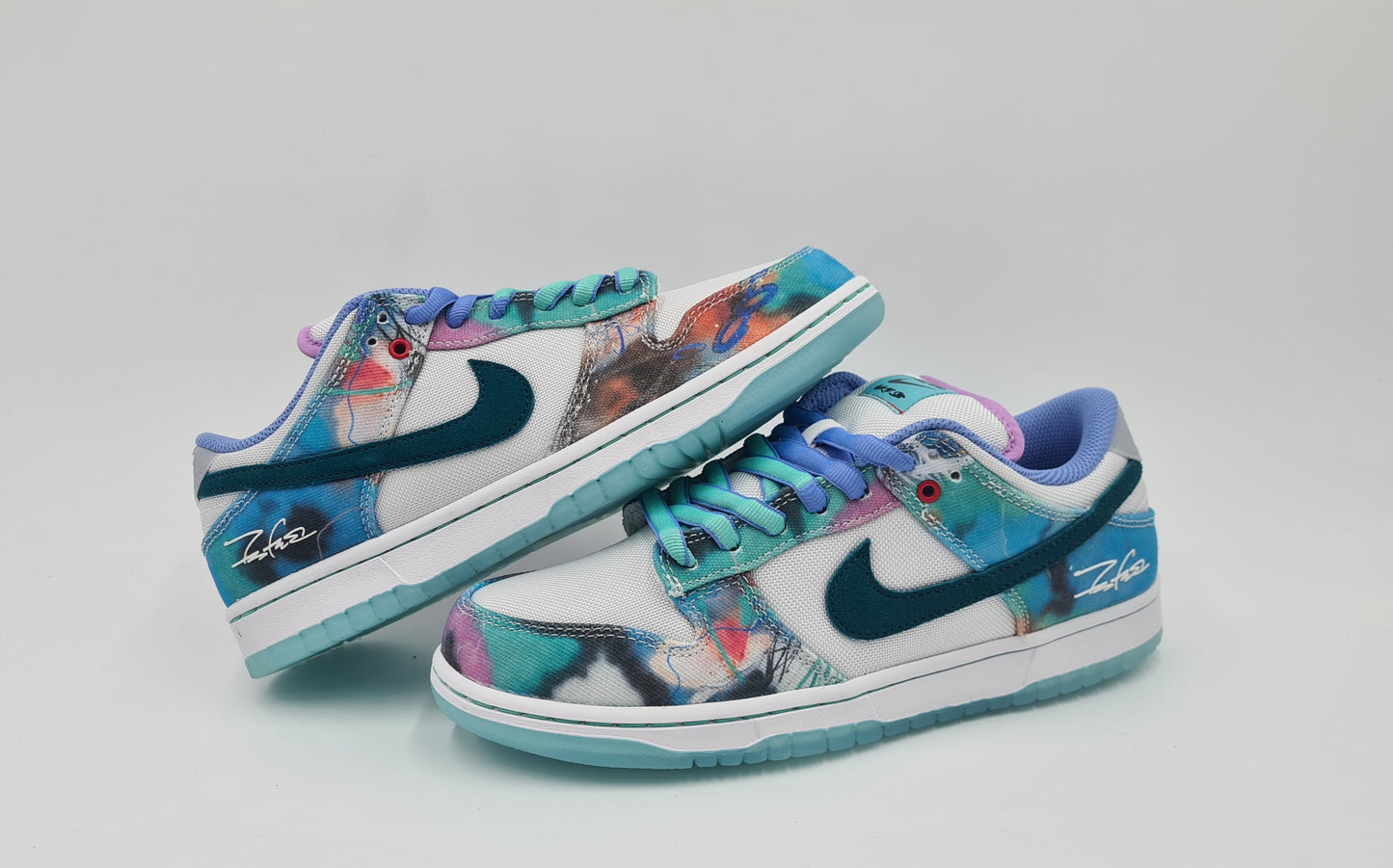 *BNIB* Nike SB Dunk Low X Futura Laboratories Bleached Aqua Size UK 6.5 / EUR 40.5