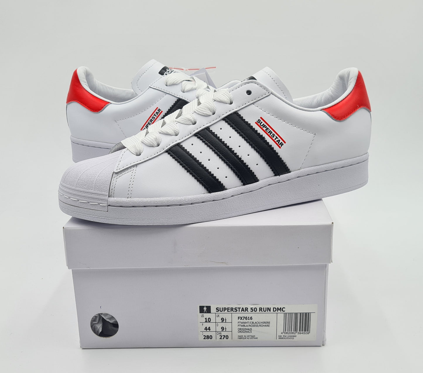 *BNIB* 2020 Adidas Superstar 50th Anniversary Run DMC Size. UK 9.5 / EUR 44
