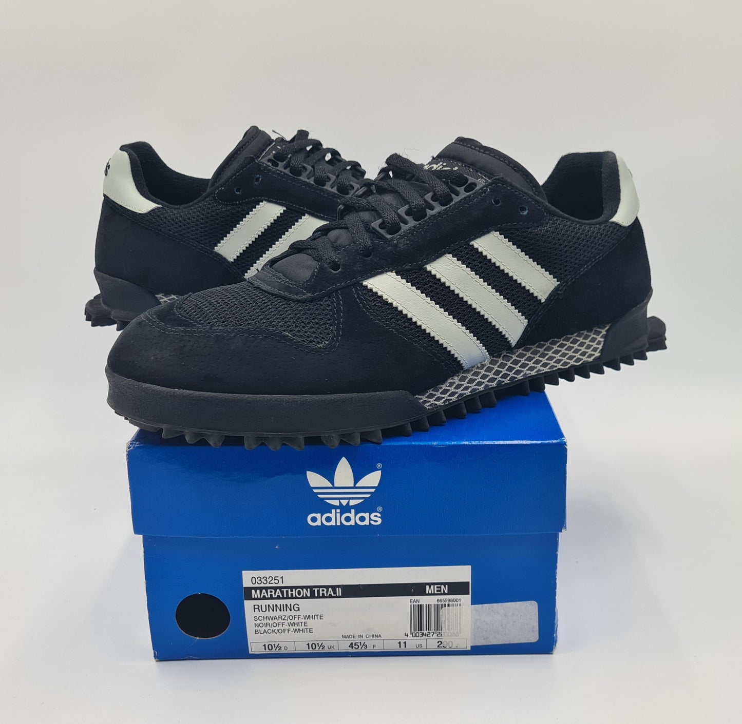 *NEW* 2000 Adidas Marathon TR Black UK 10.5 / EUR 45 1/3
