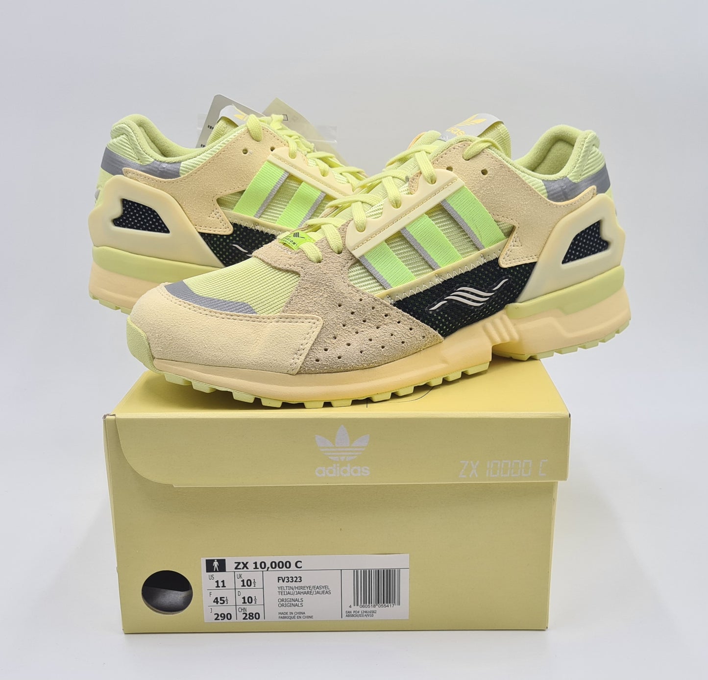 *NEW* 2020 Adidas ZX 10000 C 'Easy Yellow' UK 10.5 / EUR 45 1/3