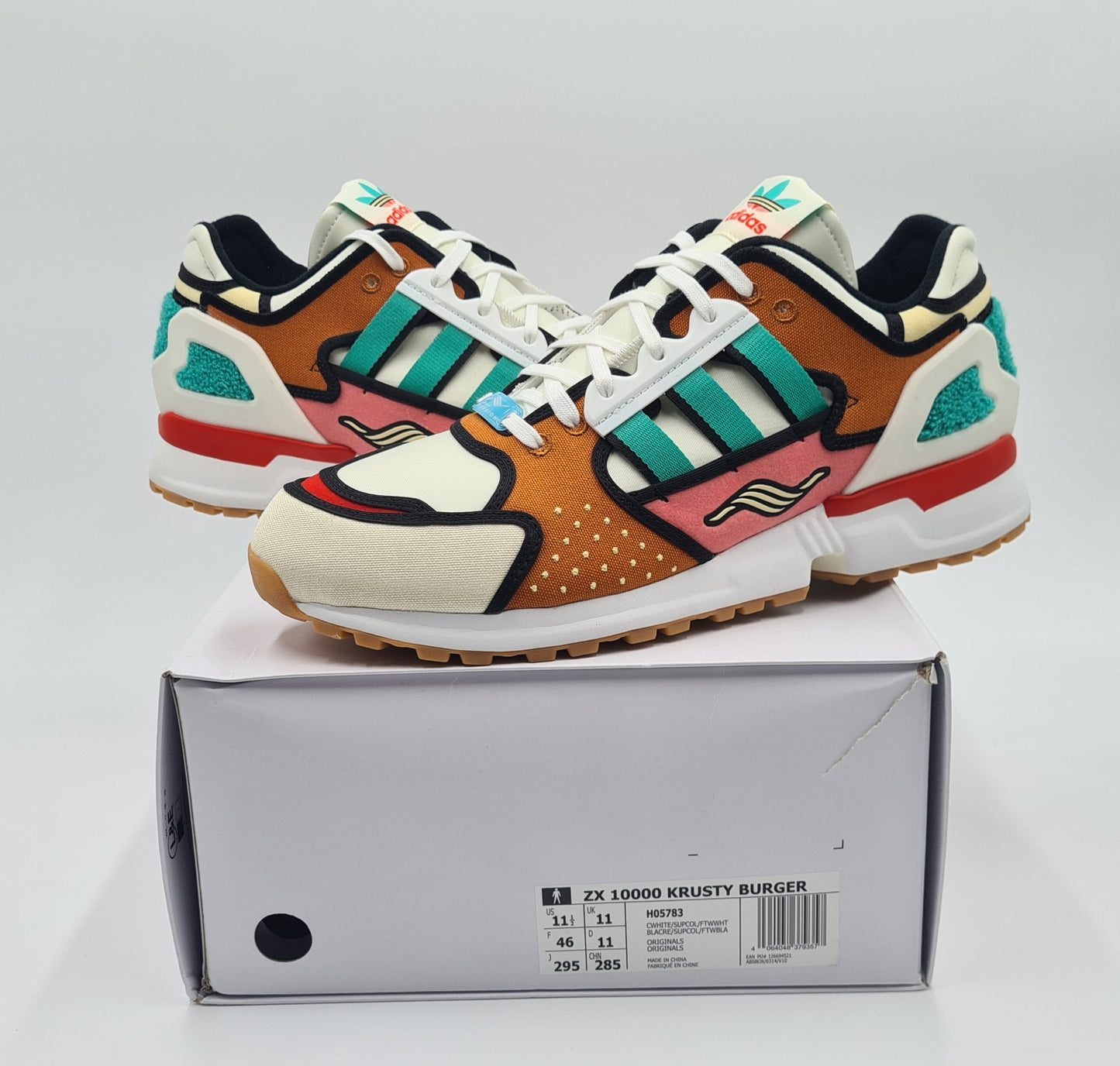 *BNIB* 2020 Adidas ZX 10000 C The Simpsons 'Krusty Burger' UK 11 / EUR 46