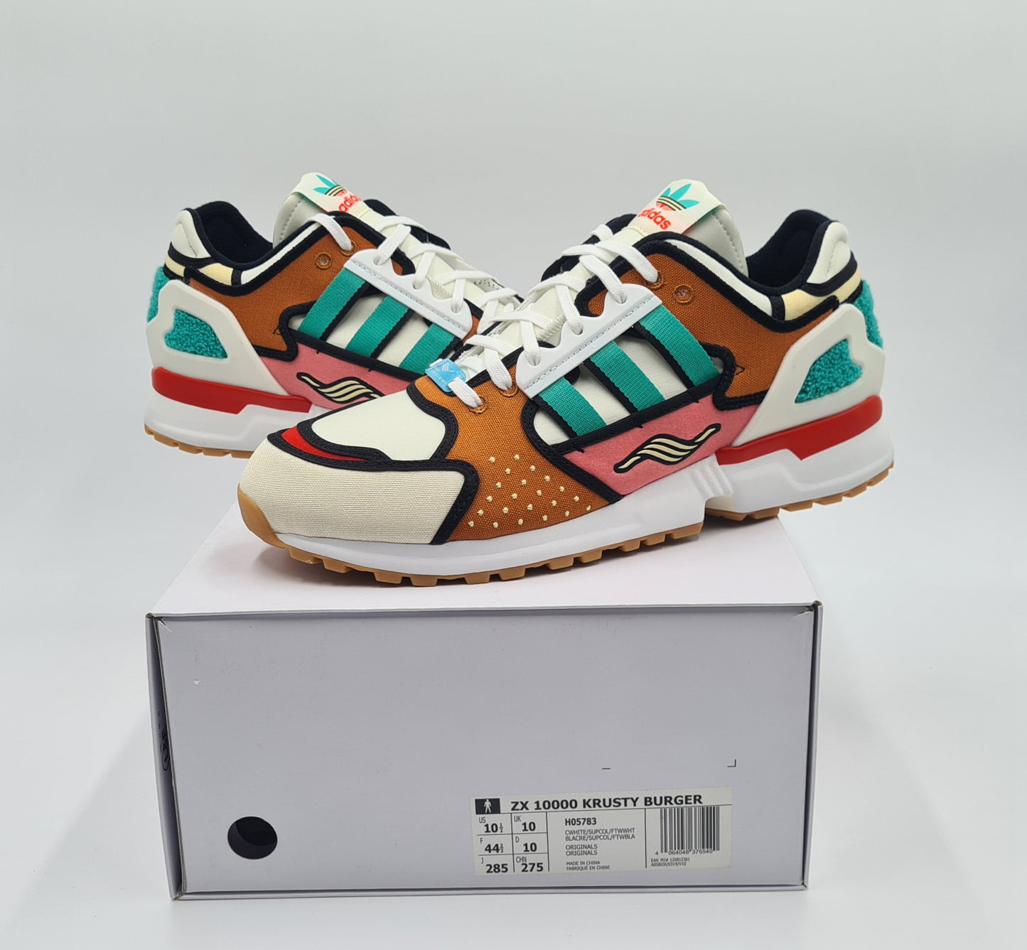 *BNIB* 2020 Adidas ZX 10000 C The Simpsons 'Krusty Burger' UK 10 / EUR 44 2/3