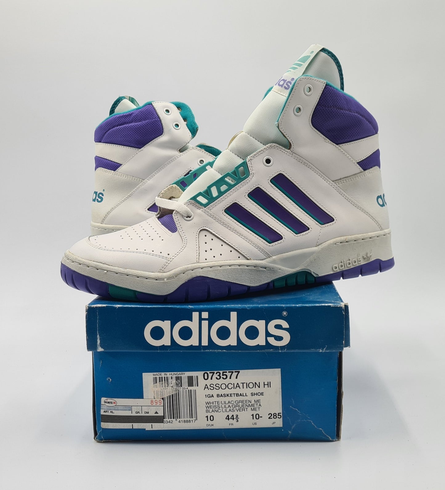 *BNIB* Vintage 1980s Adidas Association Hi UK 10 / EUR 44 2/3