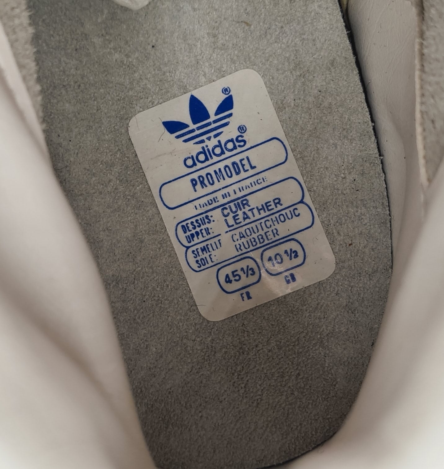 *NEU* Vintage 1970er Adidas Promodel Made in France UK 10.5 / EUR 45 1/3