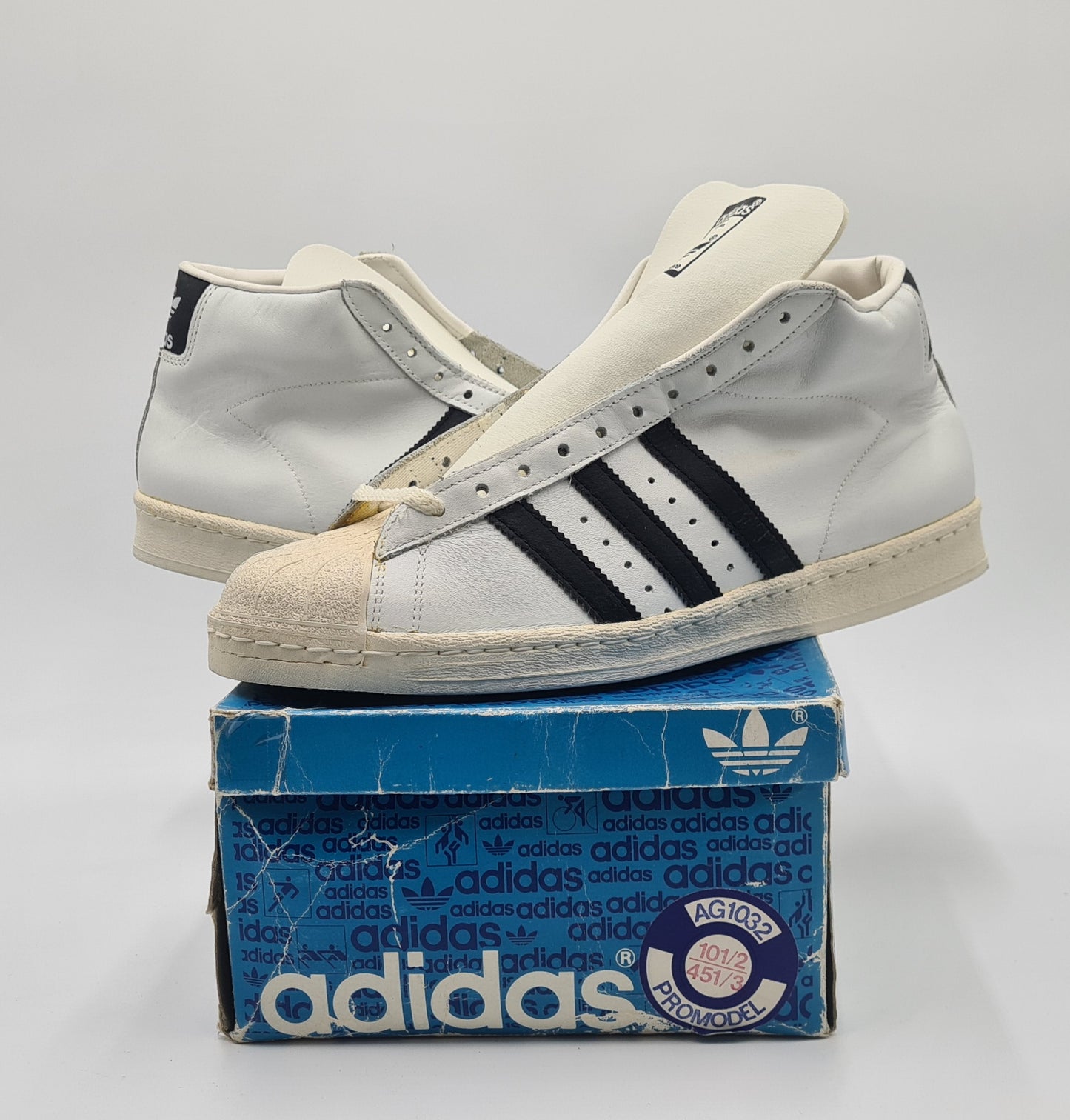 *NEU* Vintage 1970er Adidas Promodel Made in France UK 10.5 / EUR 45 1/3