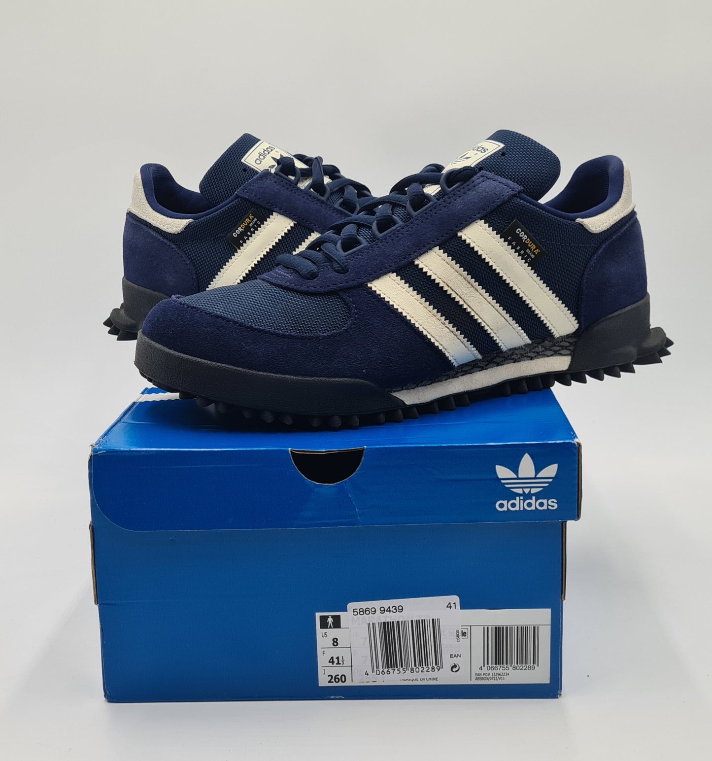 *VGC* 2023 Adidas Marathon TR Cordura Blue UK 7.5 / EUR 41 1/3