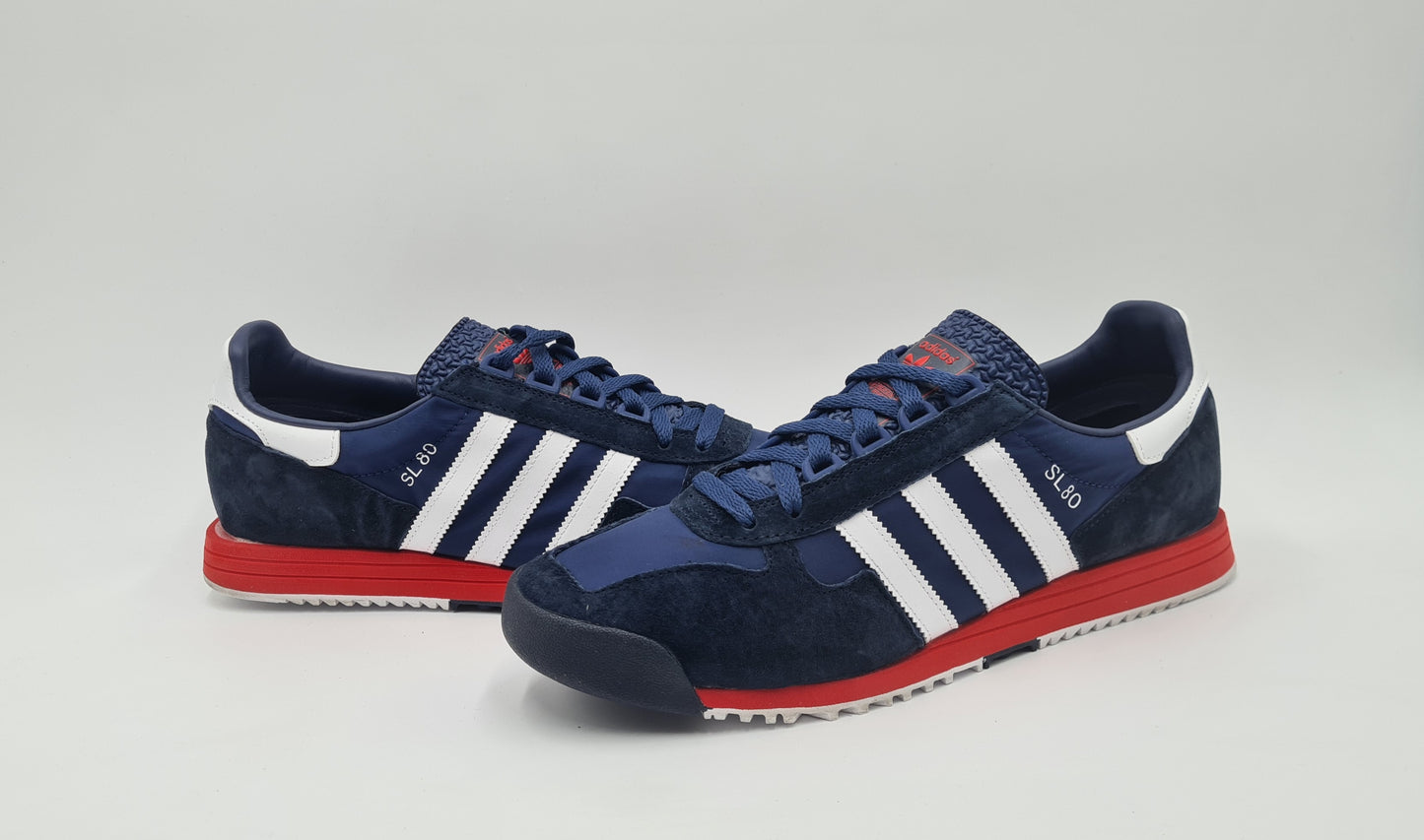 *WIE NEU* 2019 Adidas SL 80 Retro Blau Gr. UK 10,5 / EUR 45 1/3
