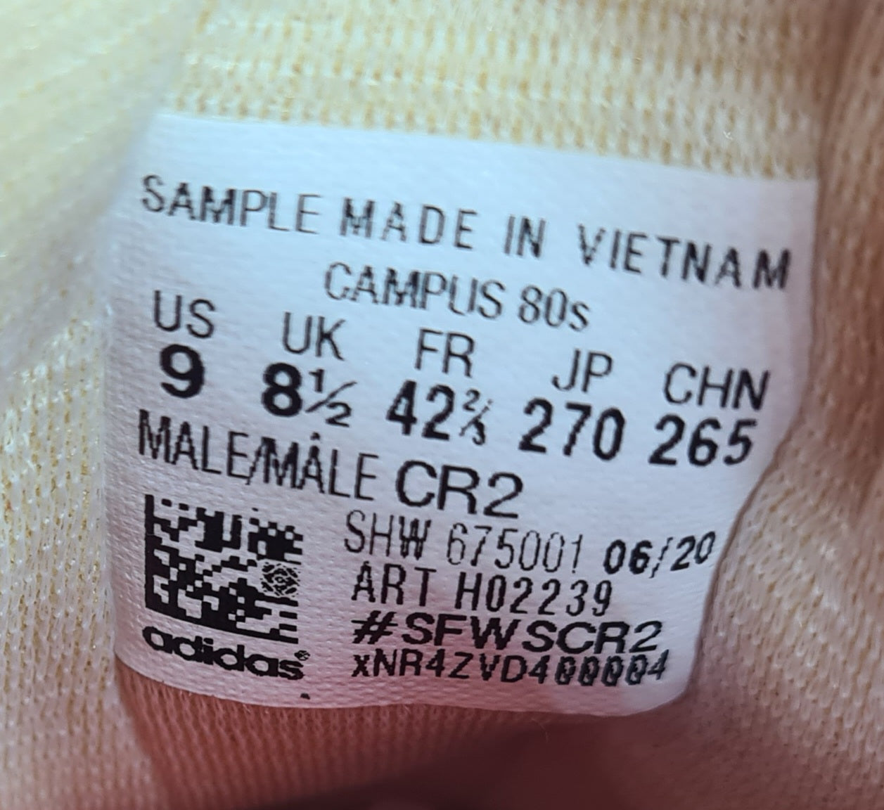 *NEW* 2020 Adidas Campus 80s Unreleased Sample UK 8.5 / EUR 42 2/3