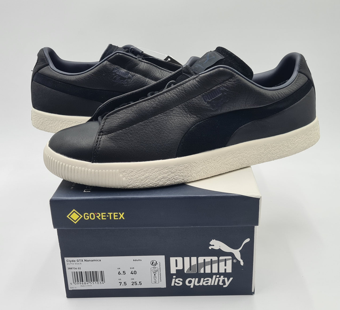 *NEU* Puma Clyde GTX Goretex Nanamica Retro Schwarz Gr. UK 6,5 / EUR 40