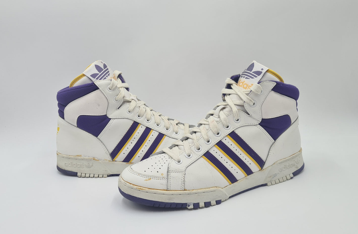 *Guter Zustand* Vintage 1988 Adidas Connector Hi Lakers UK 11 / EUR 46