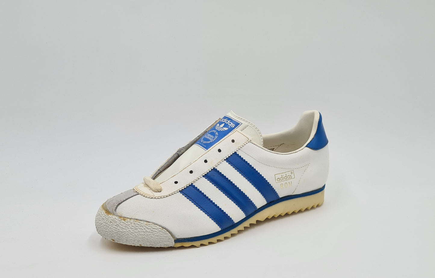 *NEW* Vintage 1980s Adidas Rom with blue stripes UK 5.5 / EUR 38 2/3