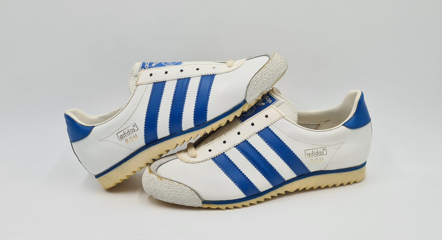 *NEW* Vintage 1980s Adidas Rom with blue stripes UK 5.5 / EUR 38 2/3