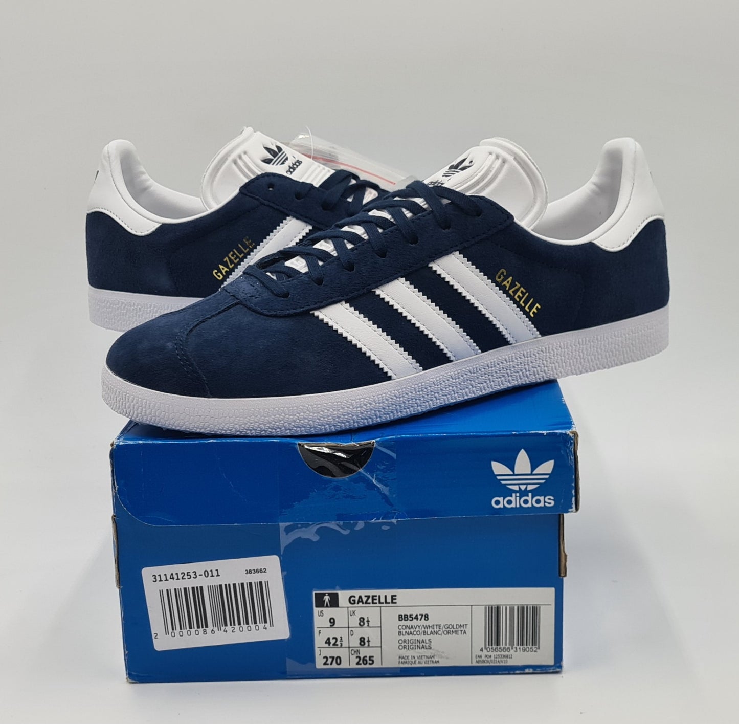 *NEW* 2020 Adidas Gazelle Retro Navy Blue UK 8.5 / EUR 42 2/3