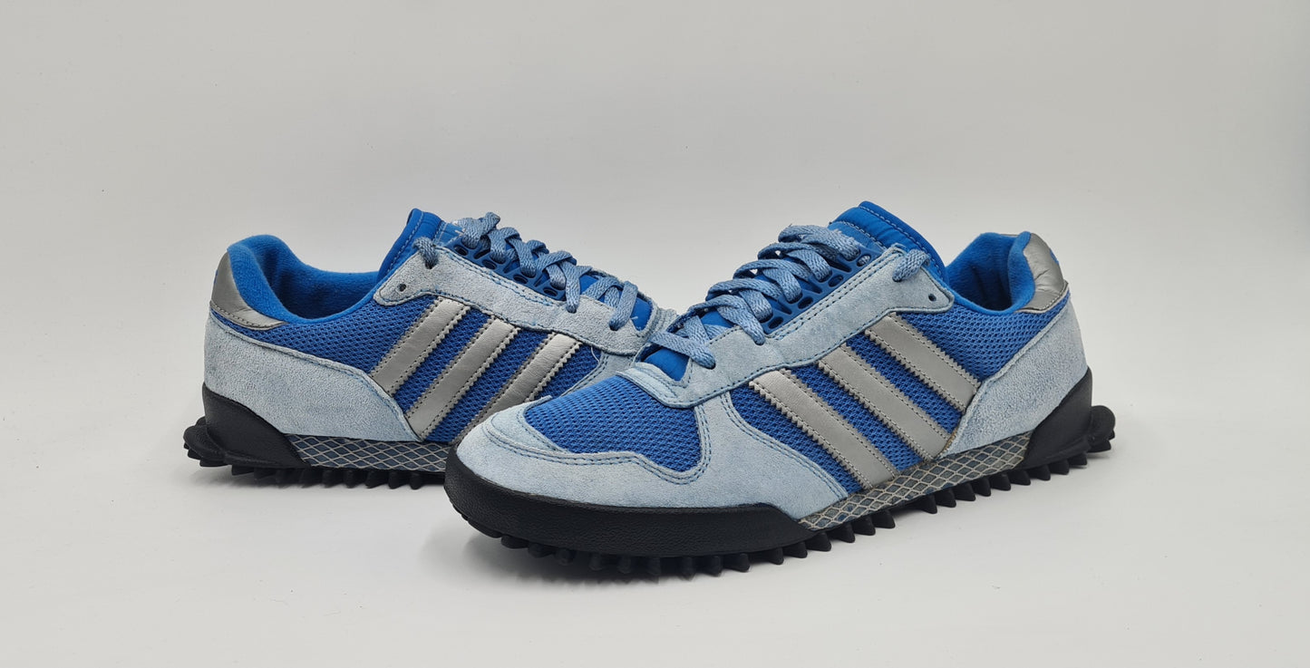 2010 Adidas Marathon TR Retro Blau-Silber UK 9,5 / EUR 44
