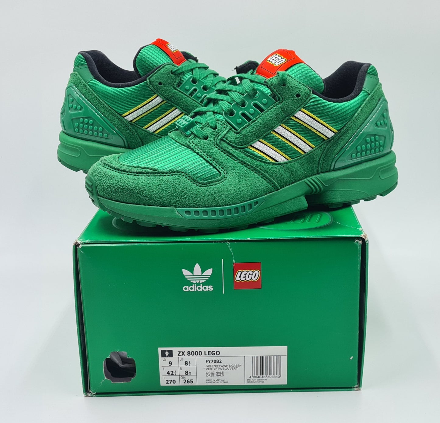 *NEW* 2020 Adidas ZX 8000 Lego Green UK 8.5 / EUR 42 2/3