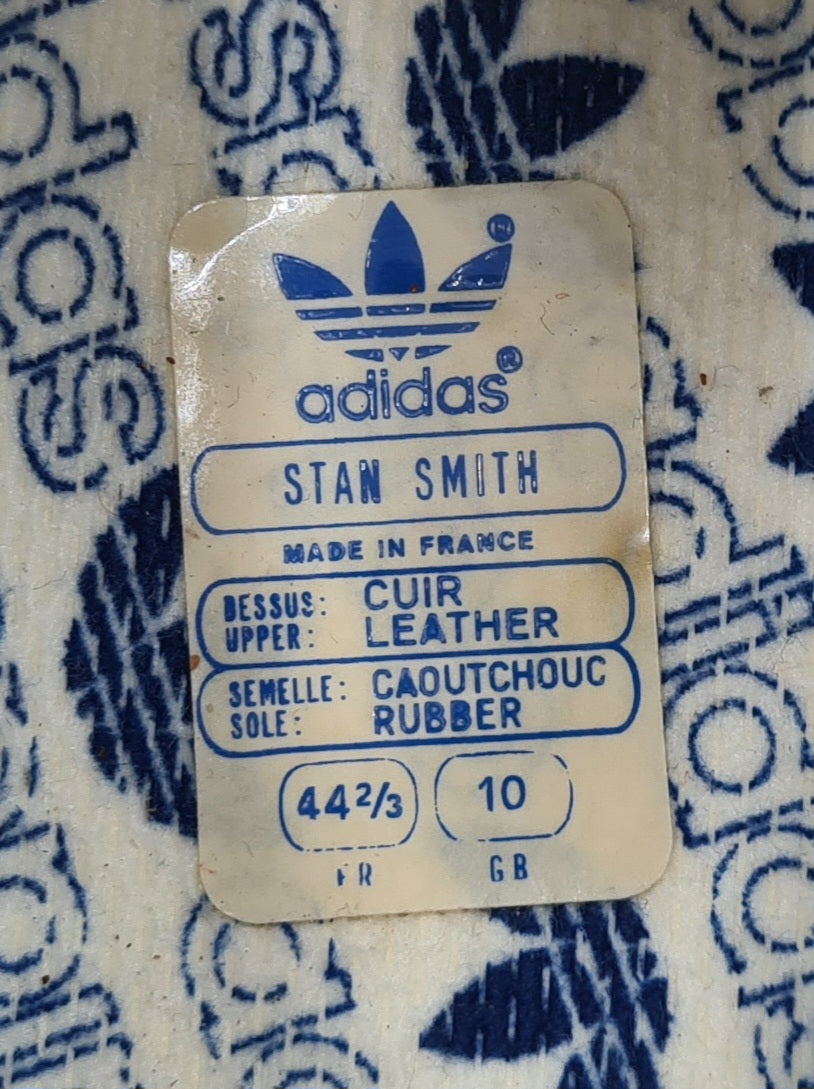 *TOP* Vintage 1980er Adidas Stan Smith Made in France UK 10 / EUR 44 2/3