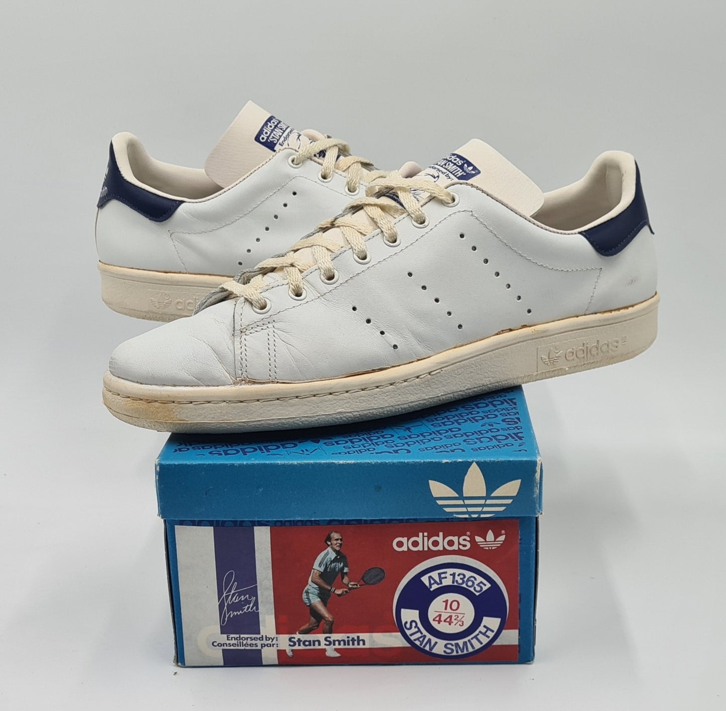 *TOP* Vintage 1980er Adidas Stan Smith Made in France UK 10 / EUR 44 2/3
