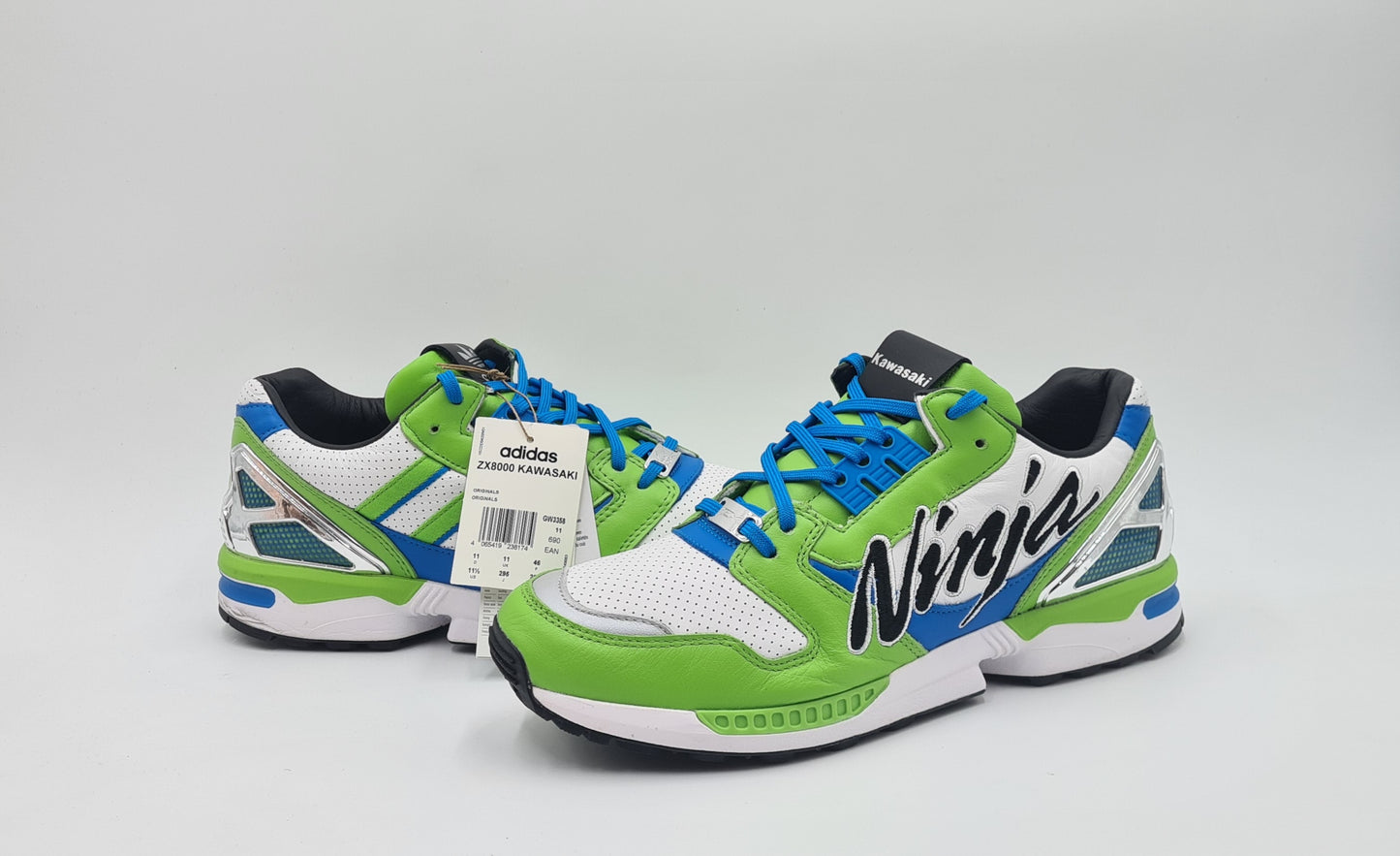 *WIE NEU* 2021 Adidas ZX 8000 Kawasaki Ninja Gr. UK 11 / EUR 46