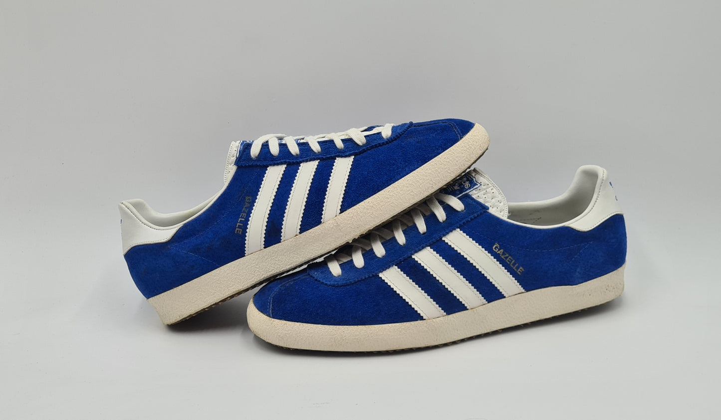 *VGC* Vintage 1970s Adidas Gazelle Blue 3 Straps UK 8.5 / EUR 42 2/3