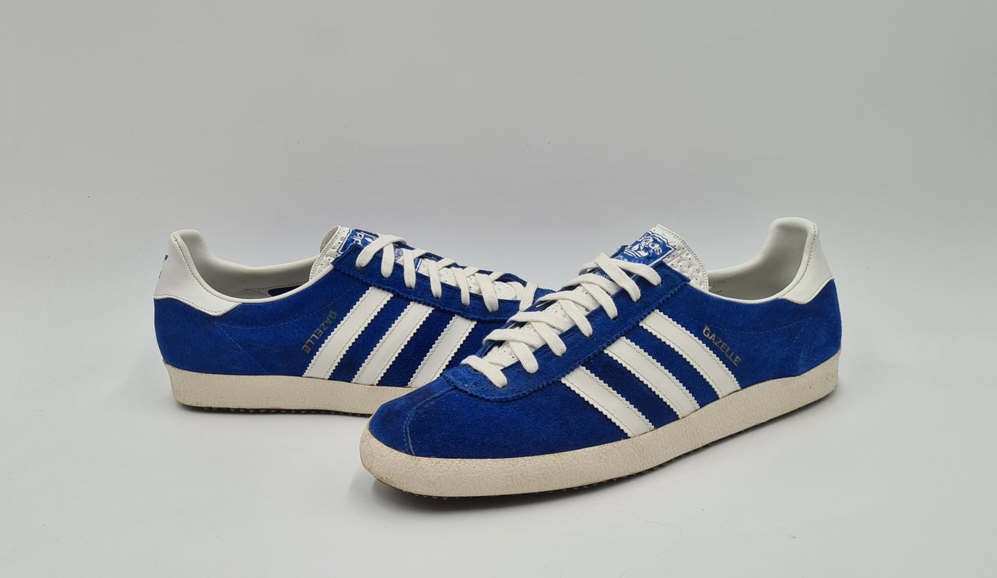 *TOP* Vintage 1970s Adidas Gazelle Blau 3 Riemen UK 8,5 / EUR 42 2/3