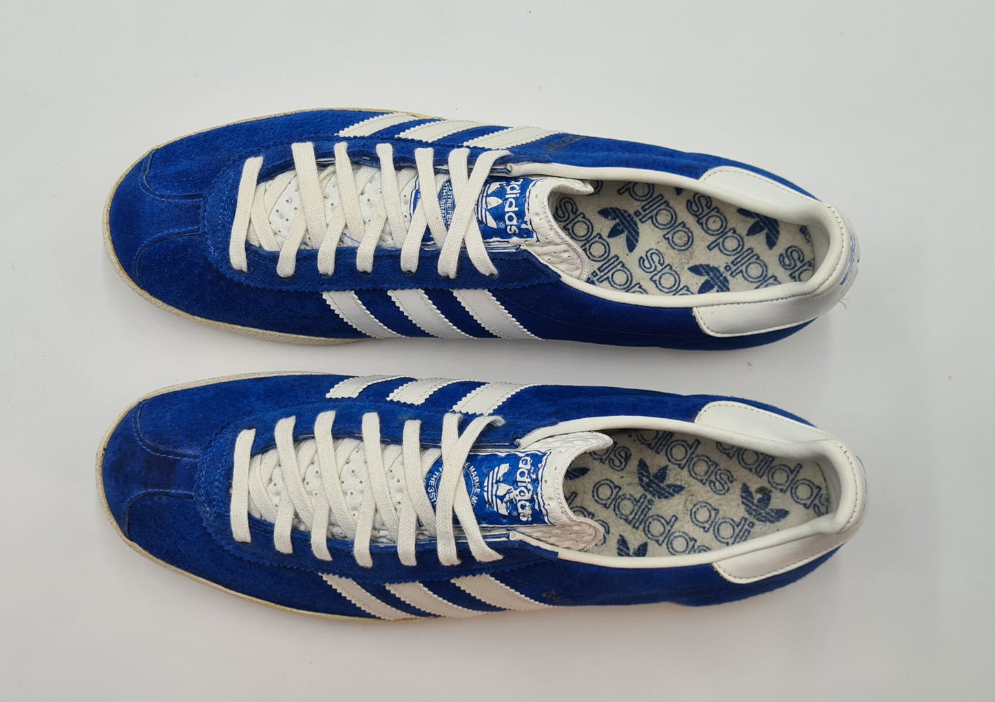 *VGC* Vintage 1970s Adidas Gazelle Blue 3 Straps UK 8.5 / EUR 42 2/3